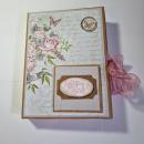 Trifold-Mini-Album zum Geburtstag mit Blumenmuster